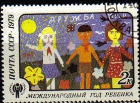 Rusia URSS 1979 Scott 4772 Sello Nuevo Año Internacional del Niño matasello de favor preobliterado Michel 4878 